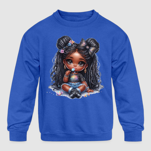 African American Toddler Girls Lollipop and Earrings Long Sleeve Crewneck Sweatshirt NicholesGifts