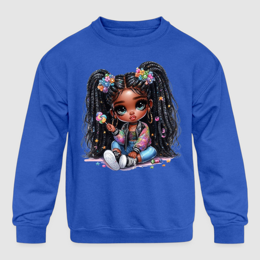 African American Toddler Girls Lollipop Girl Long Sleeve Crewneck Sweatshirt NicholesGifts