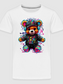 Toddler Boys Colorful Bear with Headphones Short Sleeve Crewneck T-Shirt nicholesgifts