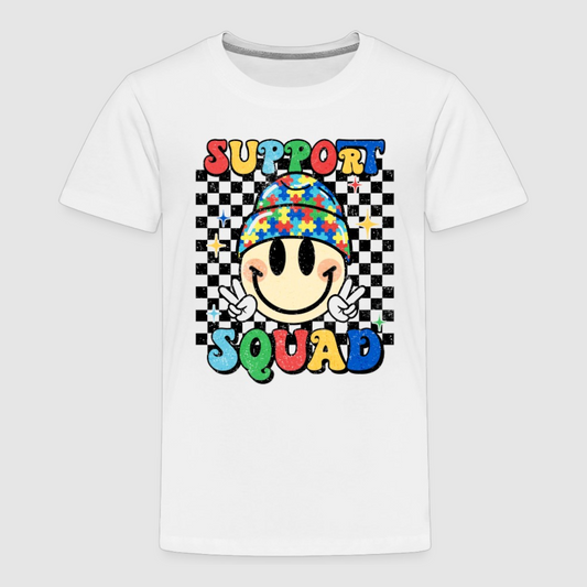 Toddler Boys Support Autism Squad Short Sleeve Premium T-Shirt NicholesGifts