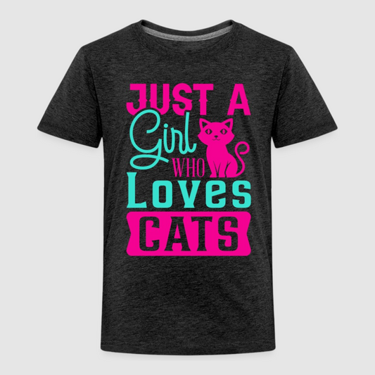 Toddler Girls Just A Girl Who Loves Cats Short Sleeve T-Shirt NicholesGifts