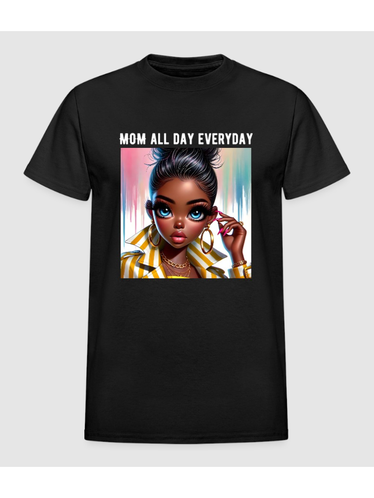 African American Women Mom All Day Everyday Mother's Day Short Sleeve Tee Shirt NicholesGifts