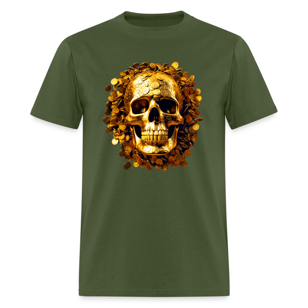 Men Skull Money Classic Short Sleeve T-Shirt nicholesgifts