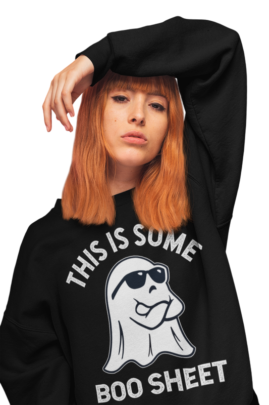 Women's This is Some Boo Sheet Halloween Crewneck Sweatshirt NicholesGifts