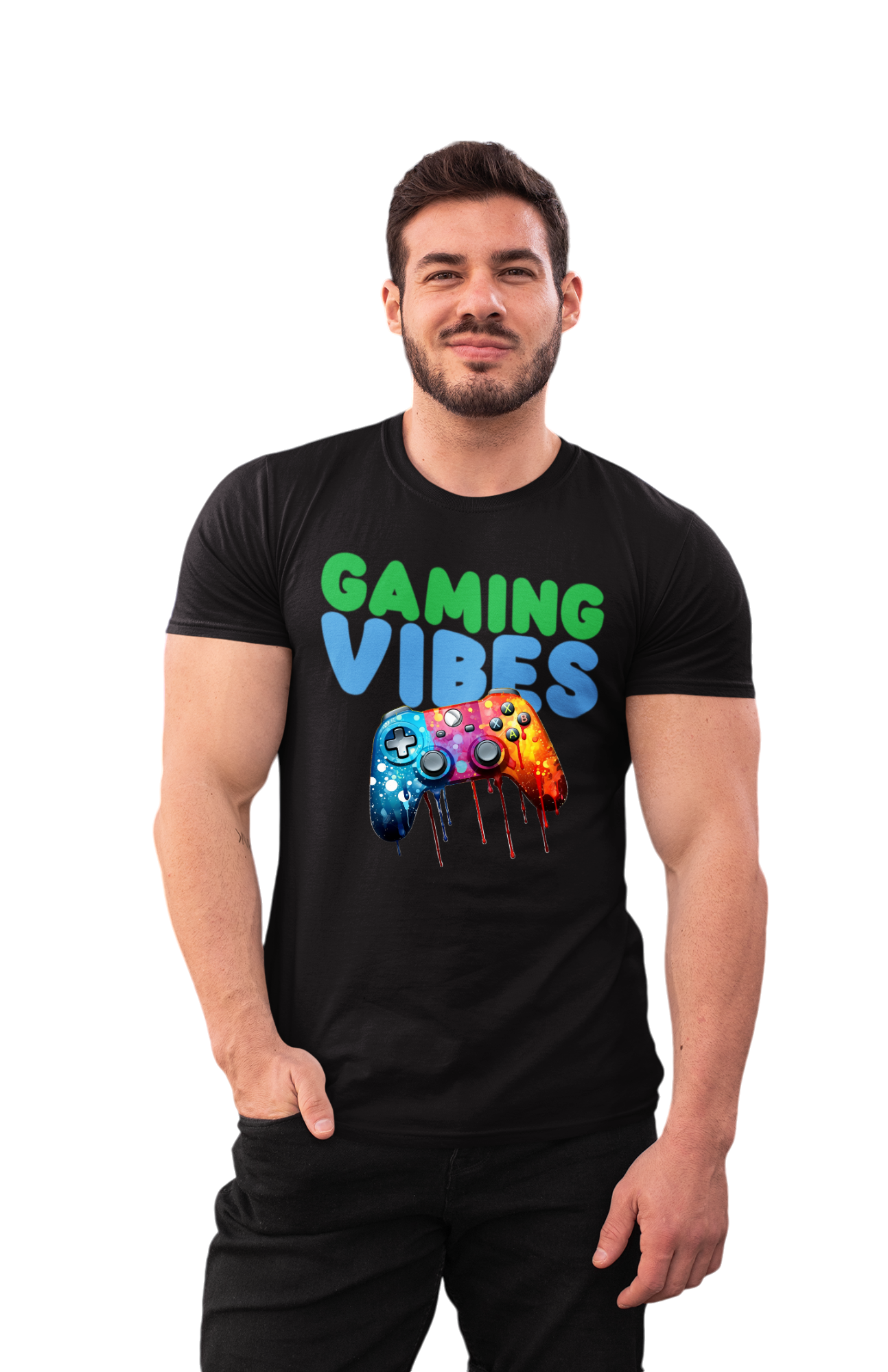 Men Gaming Vibes Classic Short Sleeve T-Shirt nicholesgifts