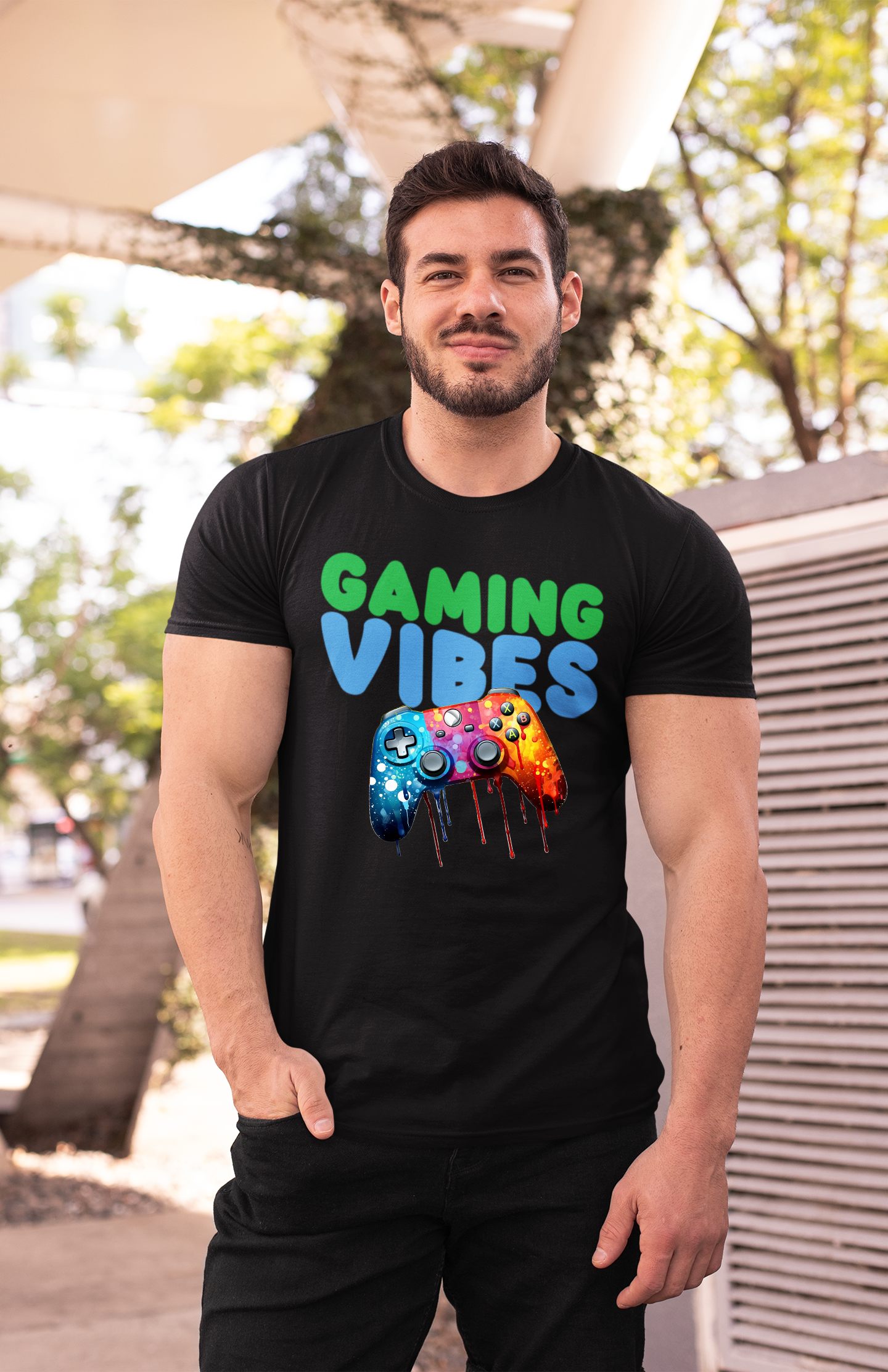 Men Gaming Vibes Classic Short Sleeve T-Shirt nicholesgifts