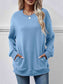 Women Dropped Shoulder Sweatshirt with Pockets nicholesgifts