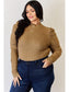 Basic Full Size Ribbed Mock Neck Puff Sleeve T-Shirt nicholesgifts