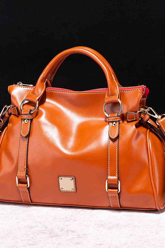 Women PU Leather Handbag with Tassels nicholesgifts