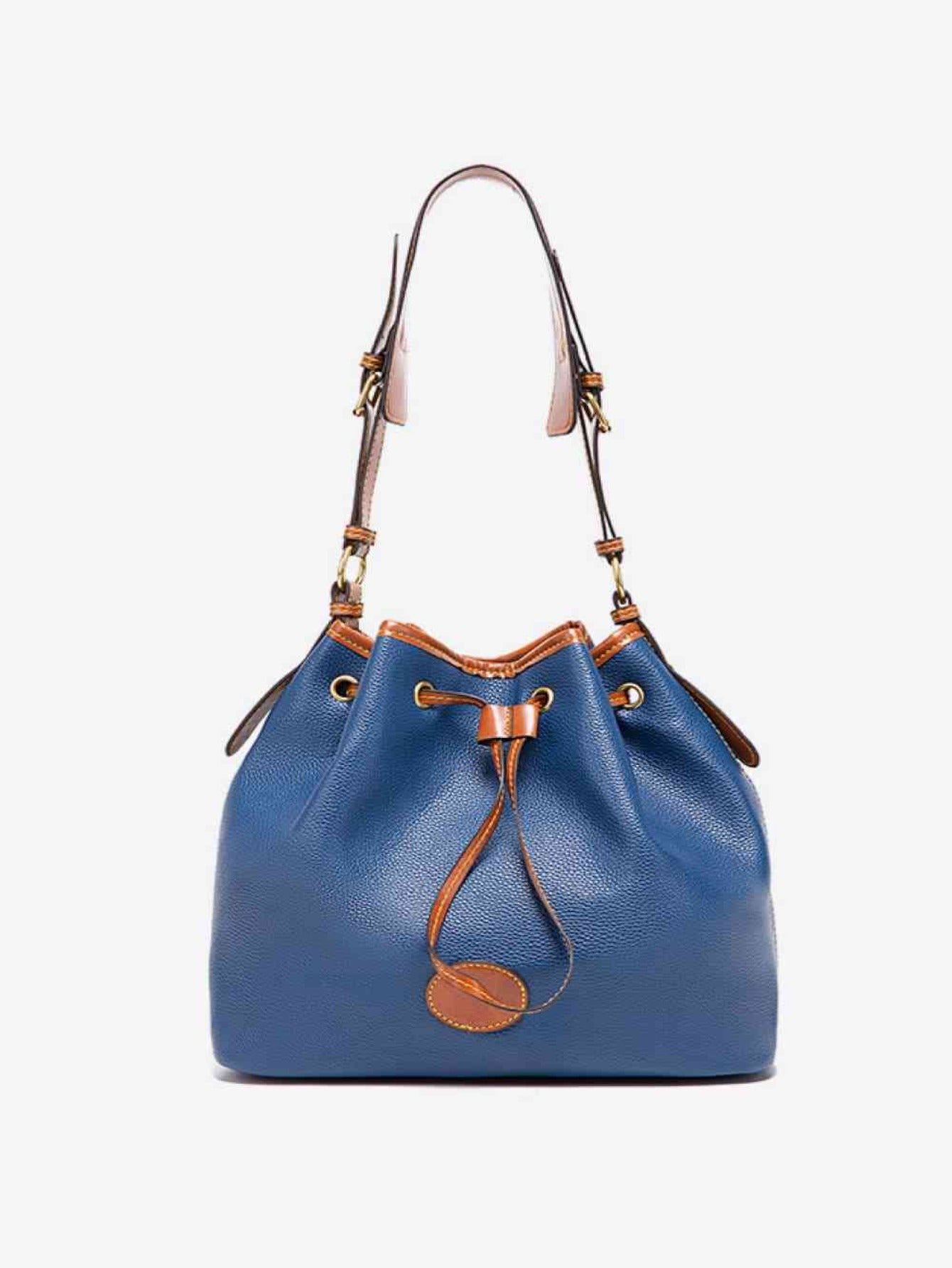 Women PU Drawstring Bucket Bag nicholesgifts