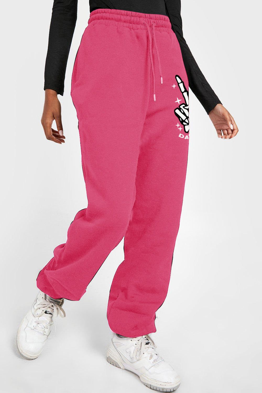 Women Simply Love Full Size Drawstring DAY YOU DESERVE Graphic Sweatpants