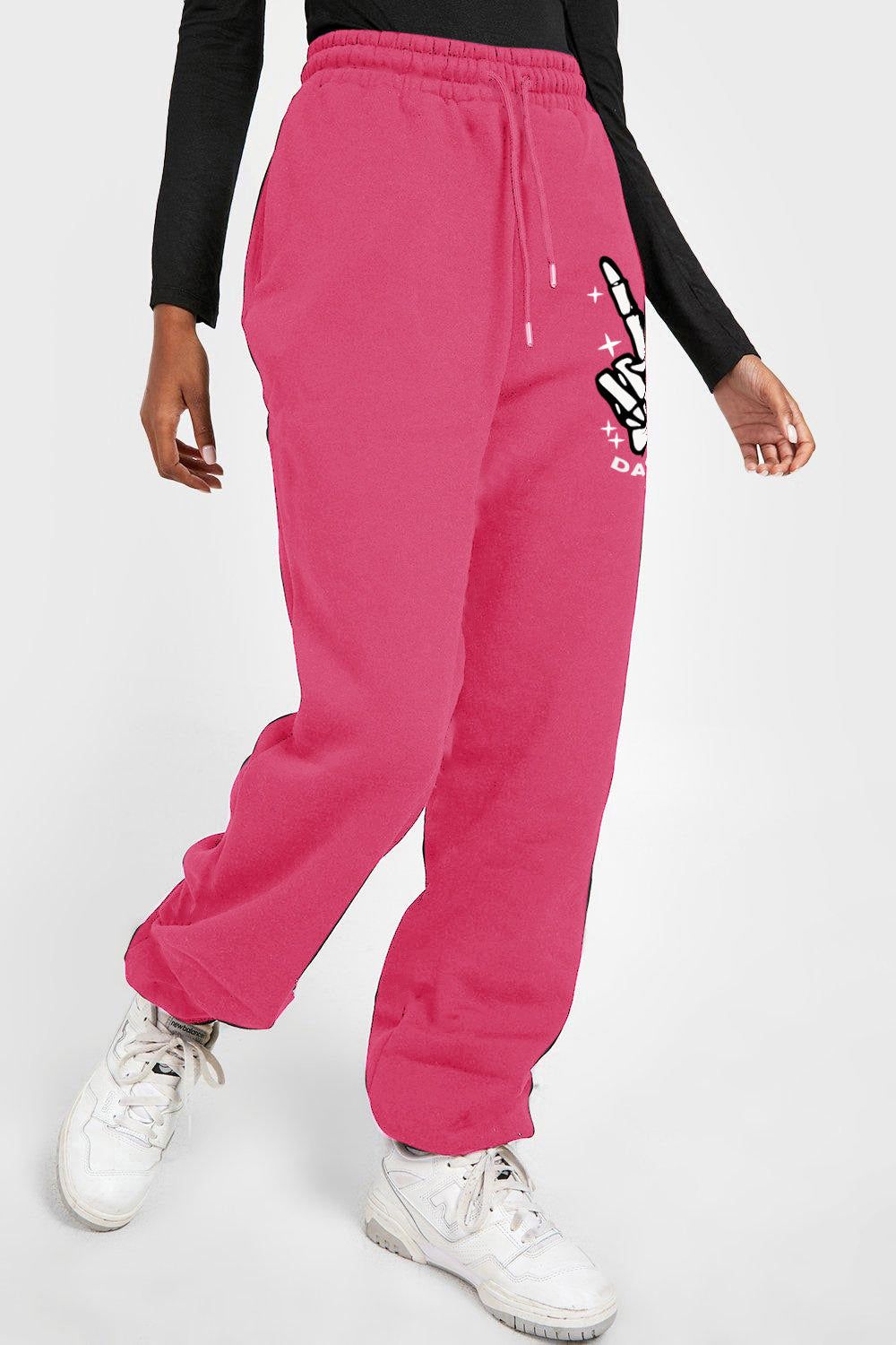 Women Simply Love Full Size Drawstring DAY YOU DESERVE Graphic Sweatpants nicholesgifts