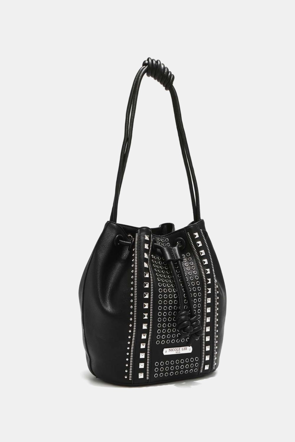 Women Studded Bucket Bag nicholesgifts