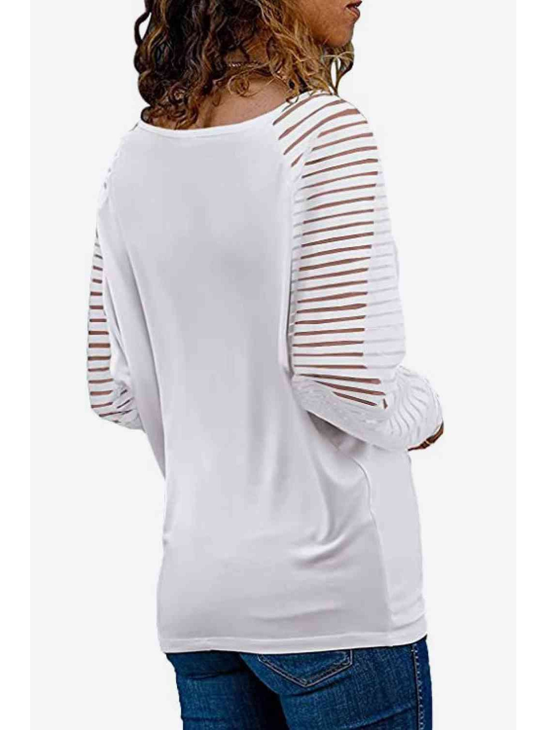 Women V-Neck Long Raglan Sleeve Top nicholesgifts