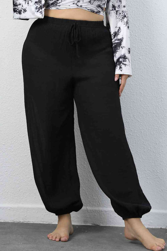 Plus Size Women Drawstring Jogger Pants