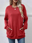 Women Dropped Shoulder Sweatshirt with Pockets nicholesgifts