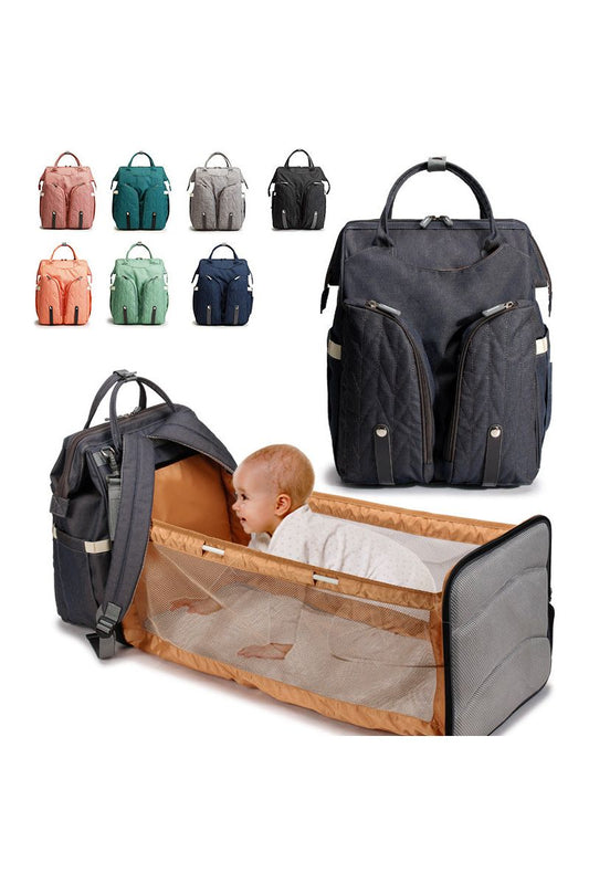 Baby Diaper Bag with Portable Crib Attached - NicholesGifts.online