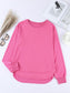 Women Side Slit Drop Shoulder Sweatshirt nicholesgifts