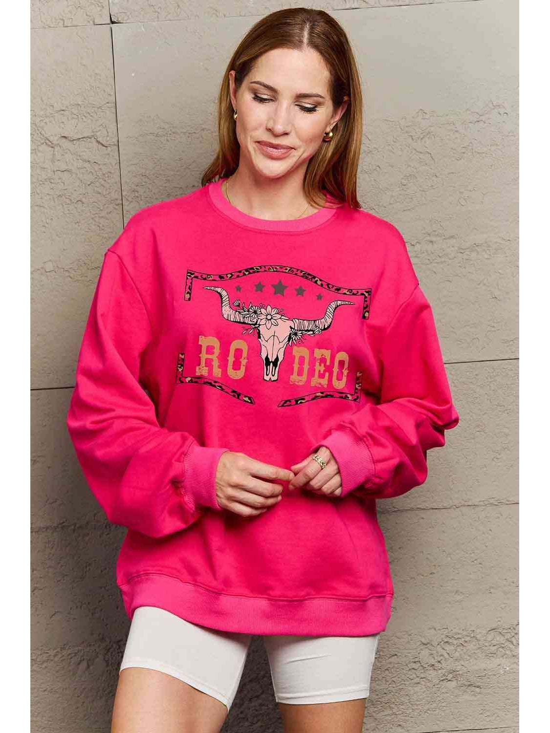 Simply Love Simply Love Full Size Round Neck Dropped Shoulder Rodeo Graphic Sweatshirt nicholesgifts