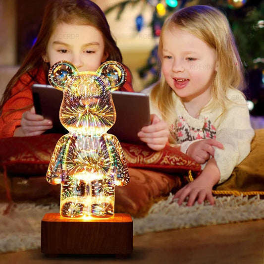 Children 3D Bear Night Light NicholesGifts