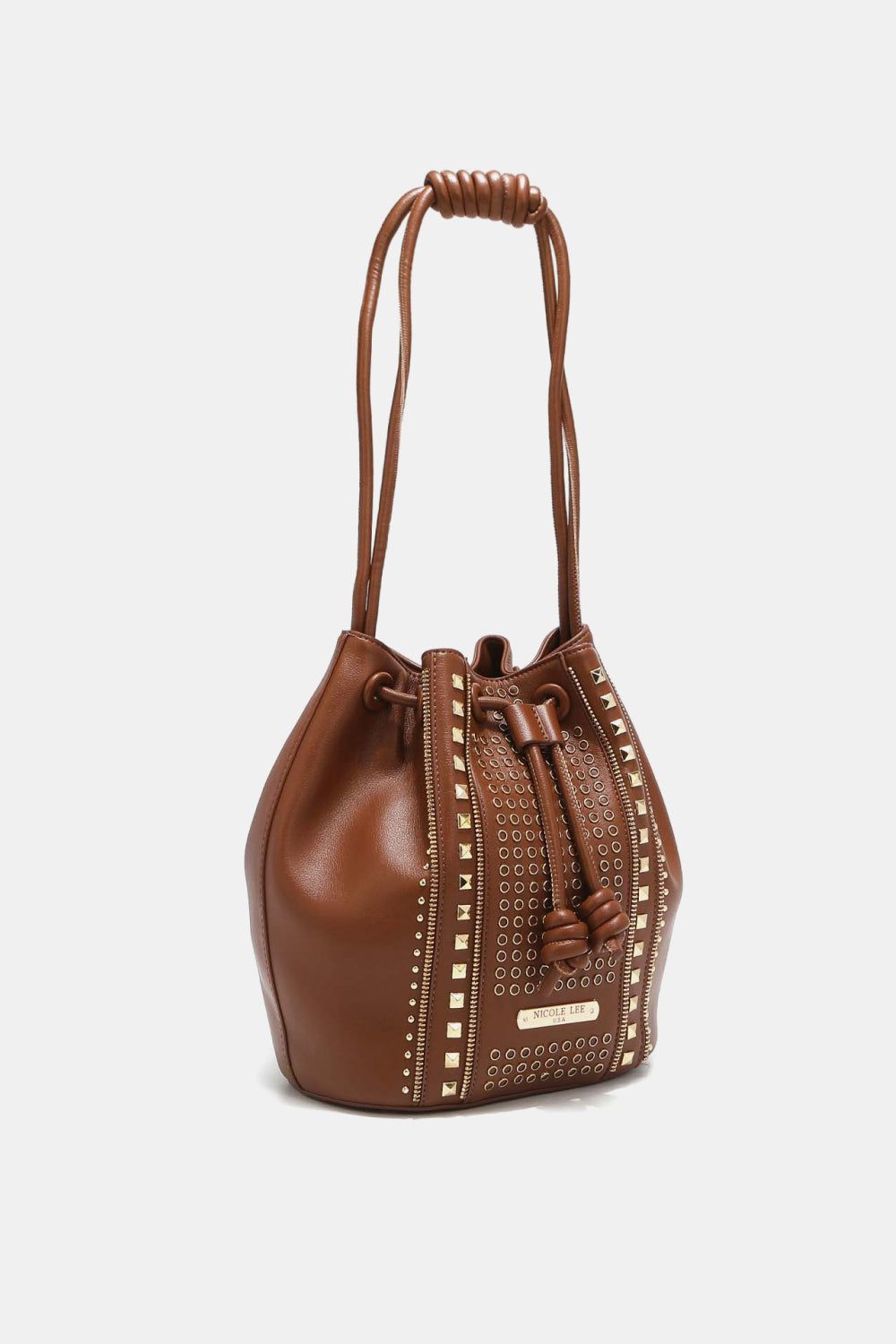 Women Studded Bucket Bag nicholesgifts