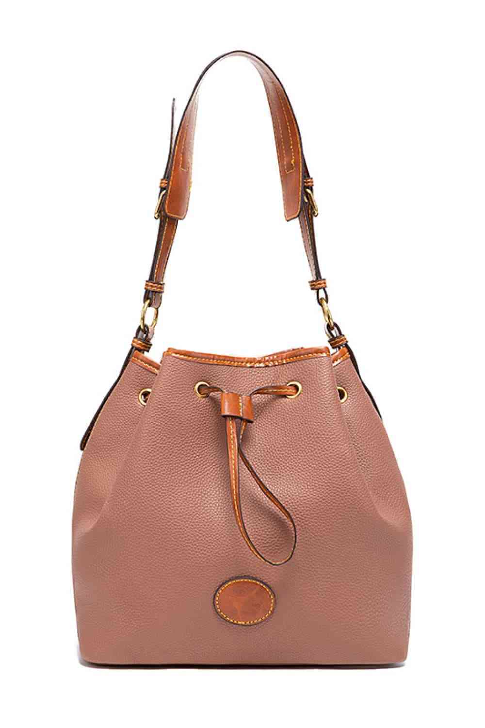 Women PU Drawstring Bucket Bag nicholesgifts