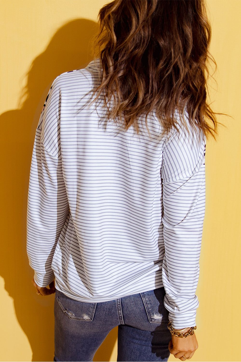 Women Mixed Print Color Block Half-Zip Sweatshirt