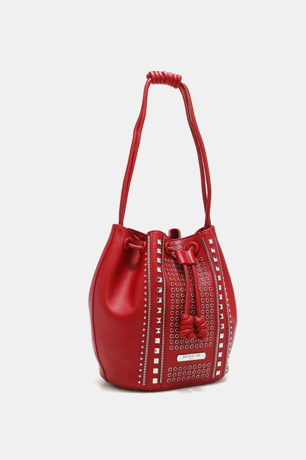 Women Studded Bucket Bag nicholesgifts