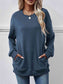 Women Dropped Shoulder Sweatshirt with Pockets nicholesgifts