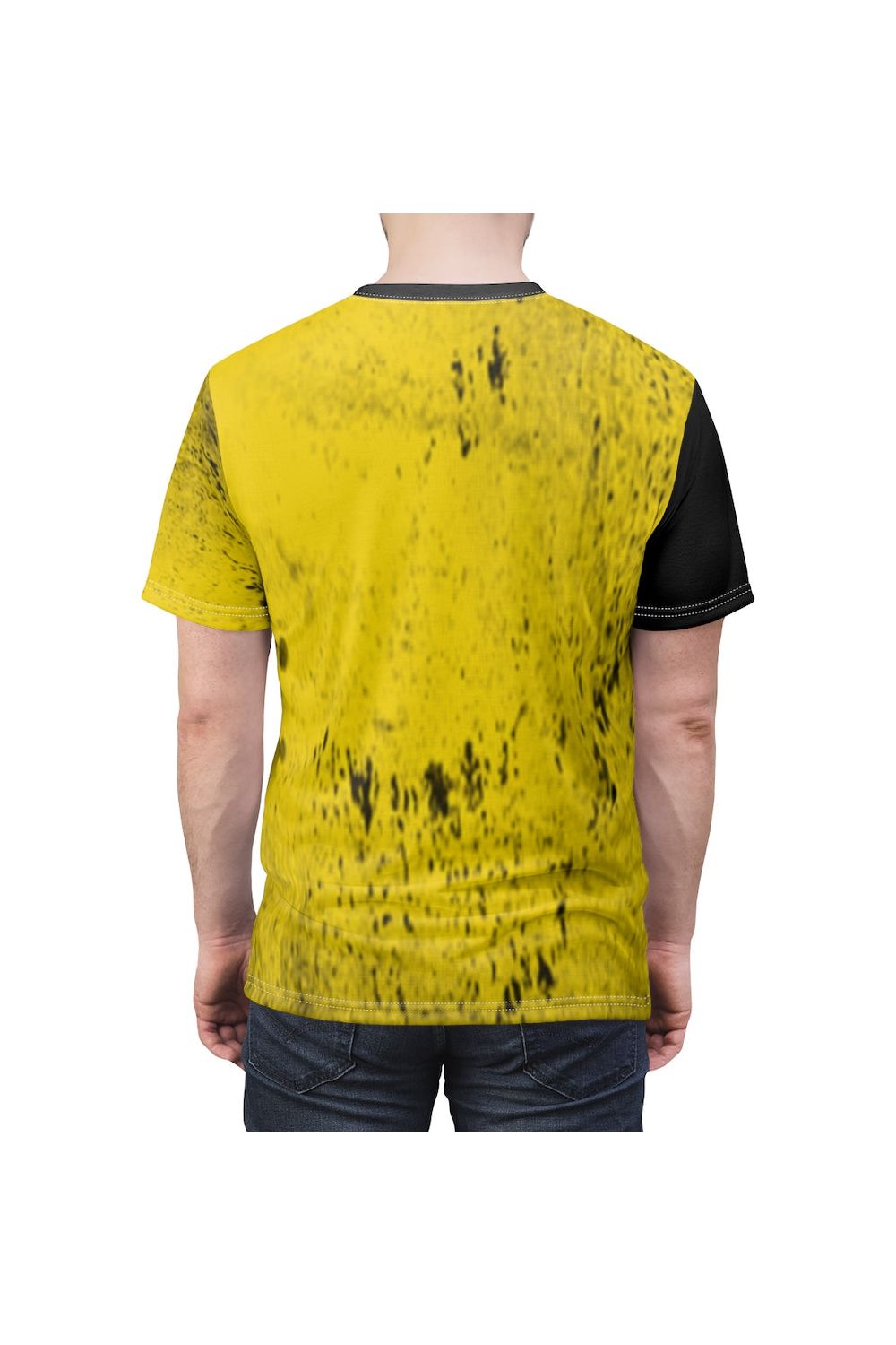 Men Black and Yellow Smile Short Sleeve T-Shirt, Gift For Father's Day - NicholesGifts