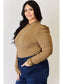 Basic Full Size Ribbed Mock Neck Puff Sleeve T-Shirt nicholesgifts