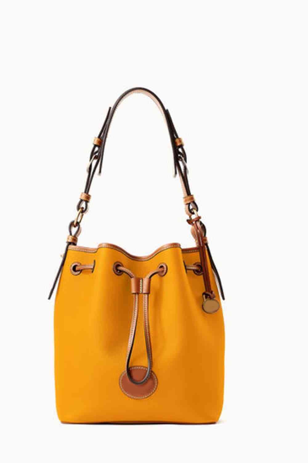 Women PU Drawstring Bucket Bag nicholesgifts