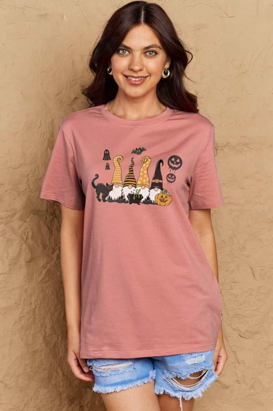 Women Full Size Halloween Theme Graphic Cotton T-Shirt NicholesGifts