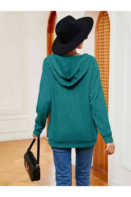 Women Lace-Up Long Sleeve Hoodie nicholesgifts