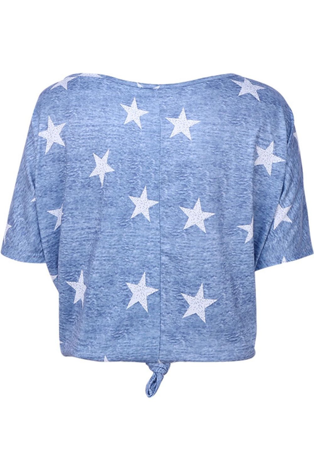 Women Star Print Short Sleeve T-Shirt nicholesgifts