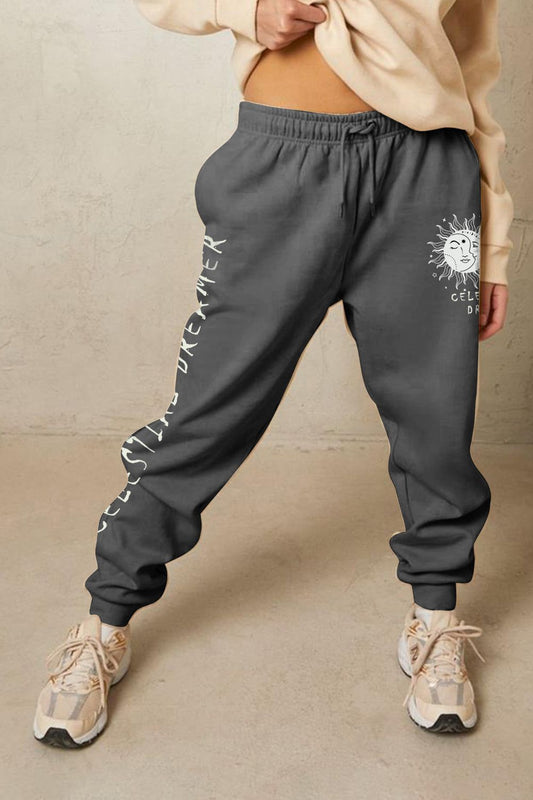 Women Full Size CELESTIAL DREAMER Graphic Sweatpants nicholesgifts