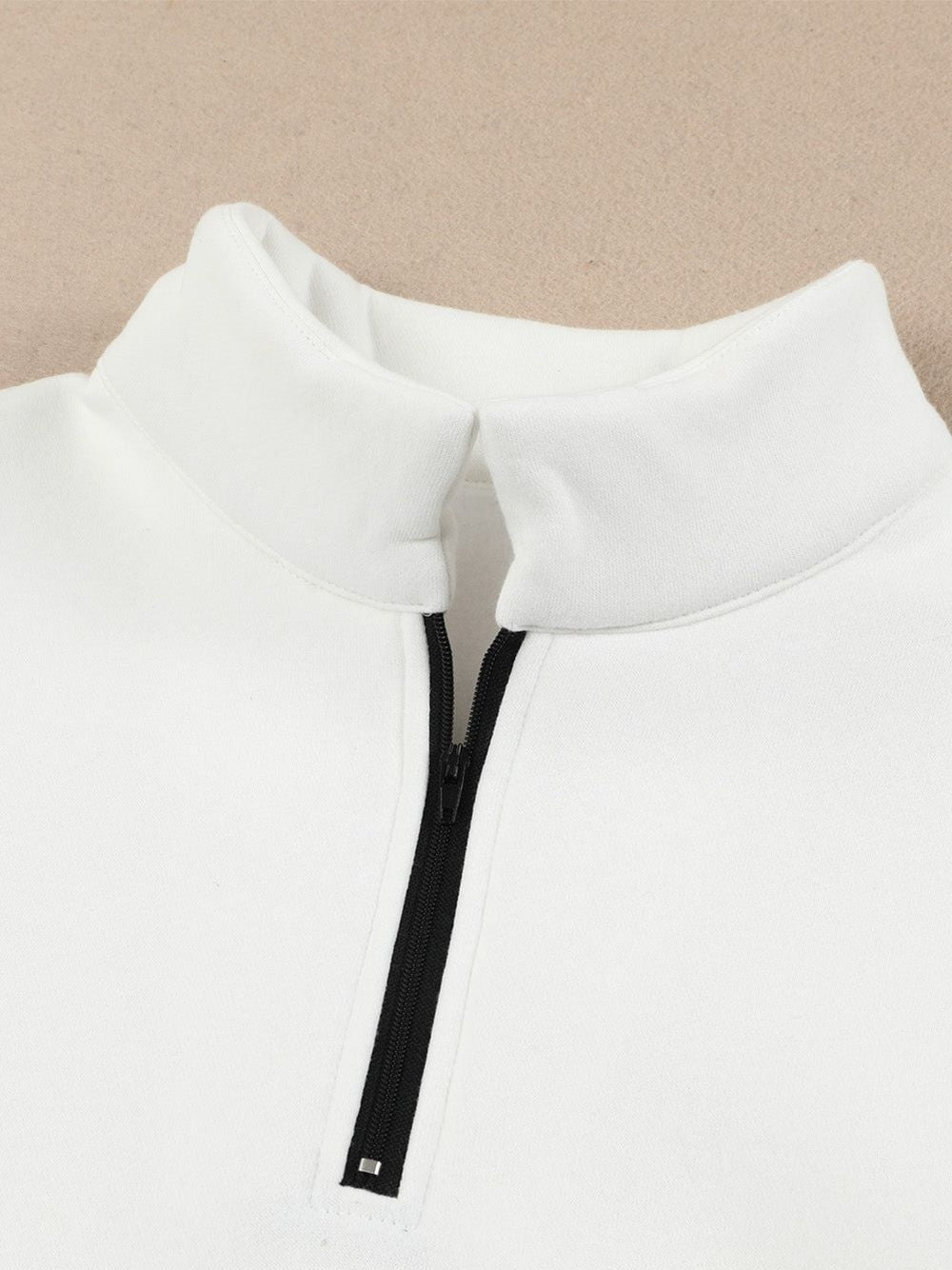 Women Quarter Zip Dropped Shoulder Sweatshirt nicholesgifts