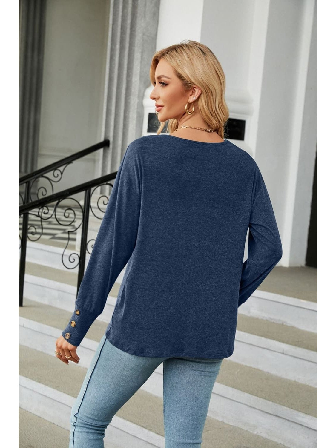 Women V-Neck Long Sleeve T-Shirt nicholesgifts