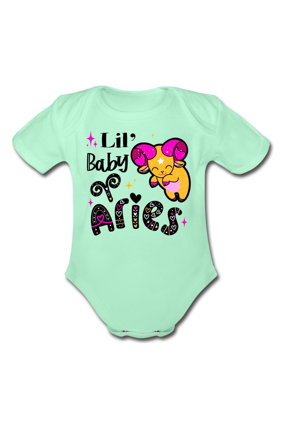 Newborn Baby Unisex Zodiac Horoscope Sign Aries Short Sleeve Bodysuit for Baby S - NicholesGifts