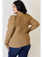 Basic Full Size Ribbed Mock Neck Puff Sleeve T-Shirt nicholesgifts