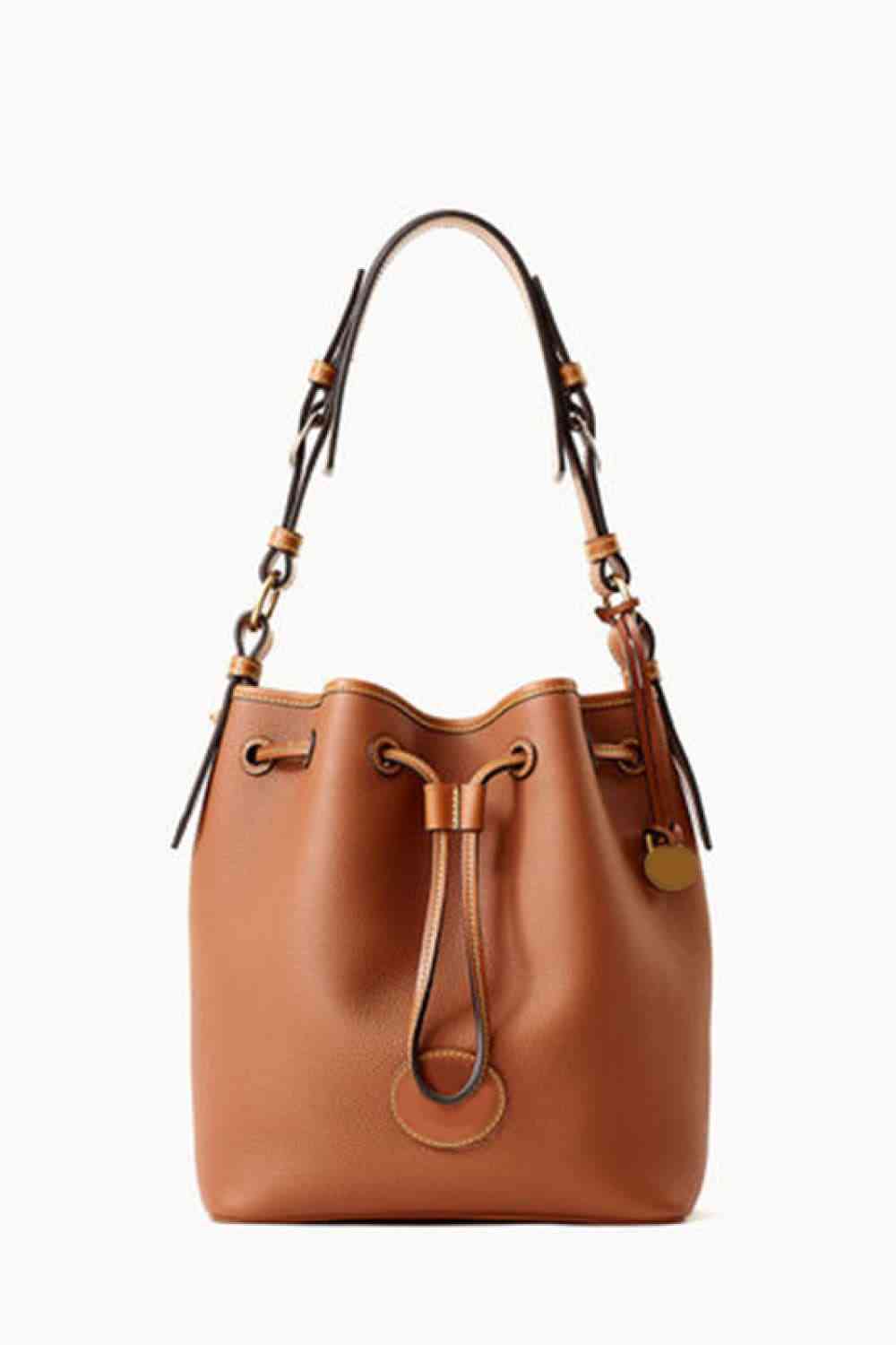 Women PU Drawstring Bucket Bag nicholesgifts