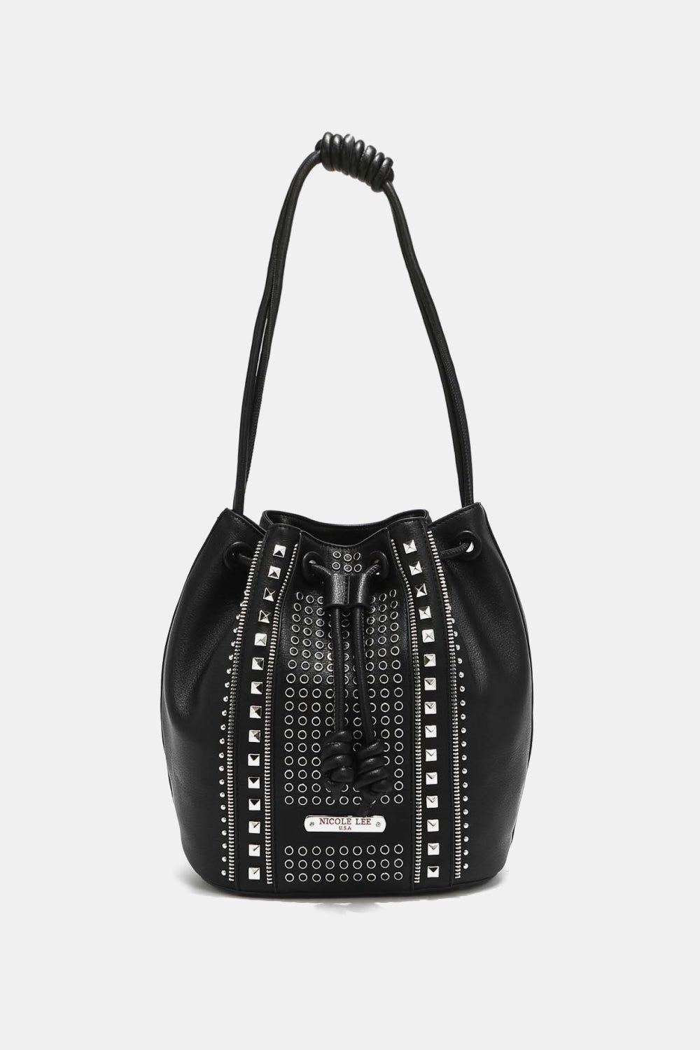 Women Studded Bucket Bag nicholesgifts