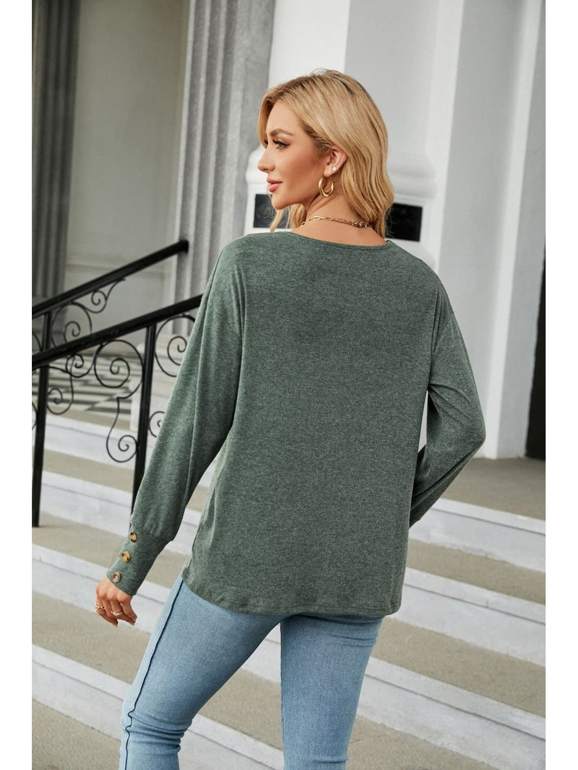 Women V-Neck Long Sleeve T-Shirt nicholesgifts