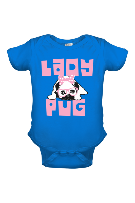 Baby Girl Lady Pug Bodysuit - NicholesGifts.online