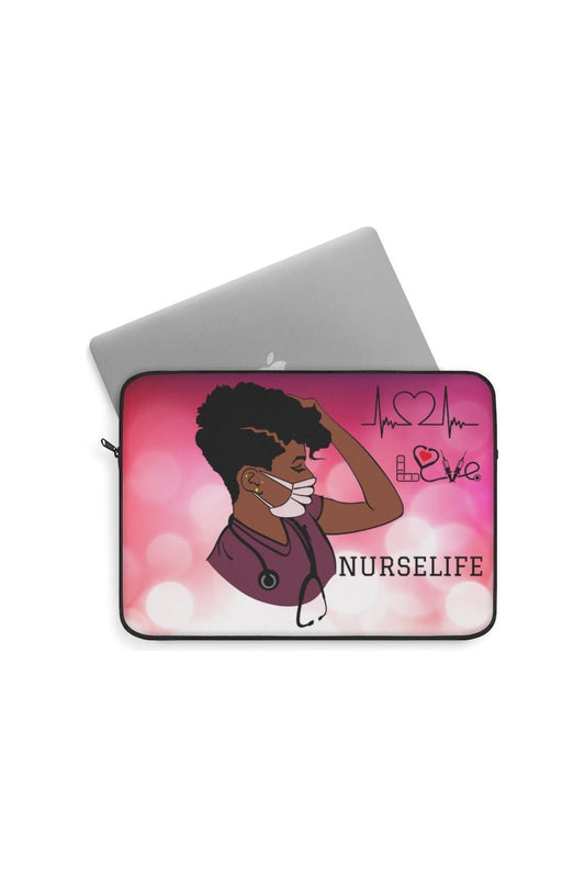 African American Nurse Life Laptop Sleeve, Black Lady Nurse Life Computer Case,