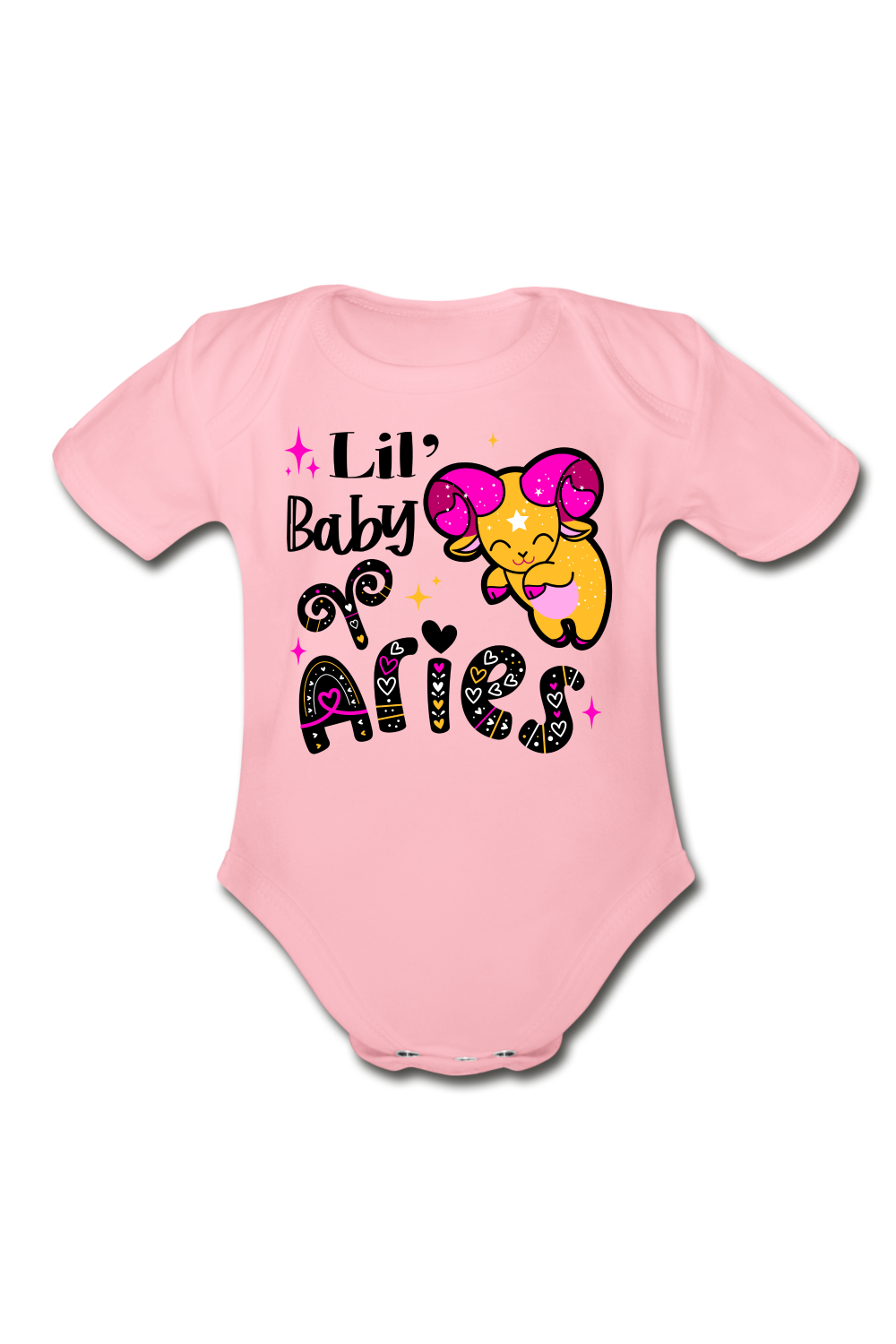 Unisex Baby Short Sleeve Baby Bodysuit - light pink - NicholesGifts.online