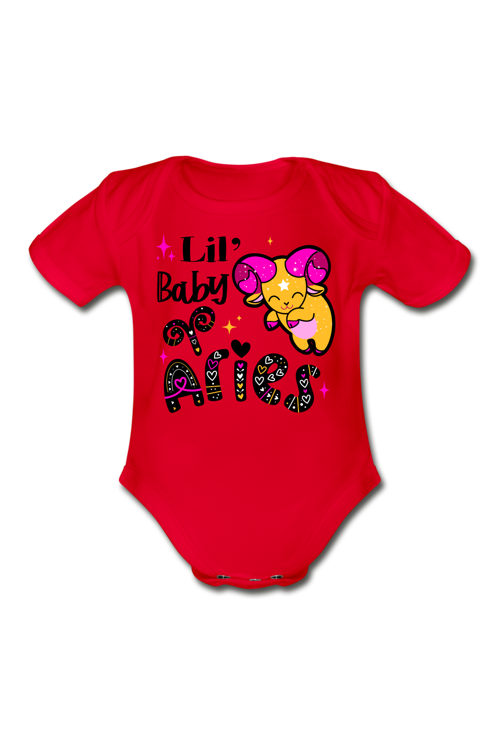 Unisex Baby Short Sleeve Baby Bodysuit - red - NicholesGifts.online
