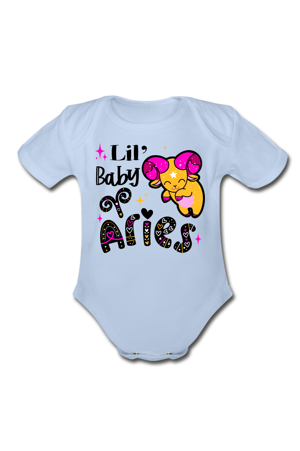 Unisex Baby Short Sleeve Baby Bodysuit - sky - NicholesGifts.online