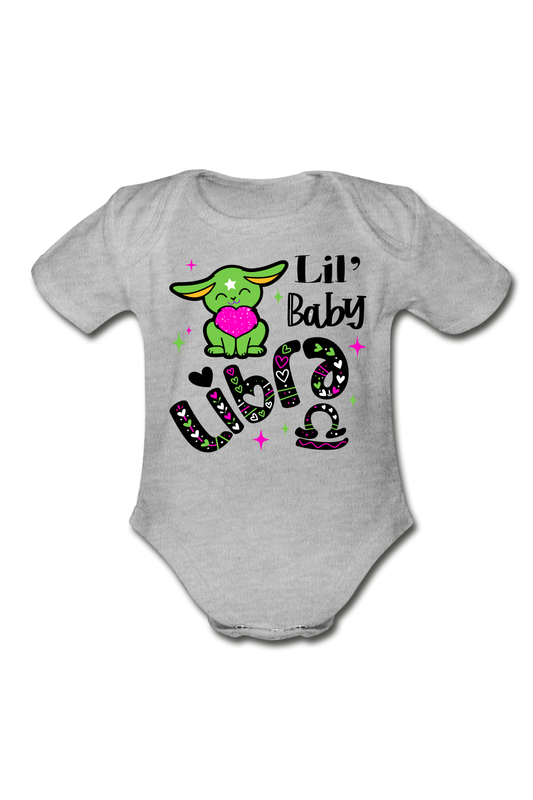 Unisex Baby Libra Short Sleeve Baby Bodysuit - heather grey