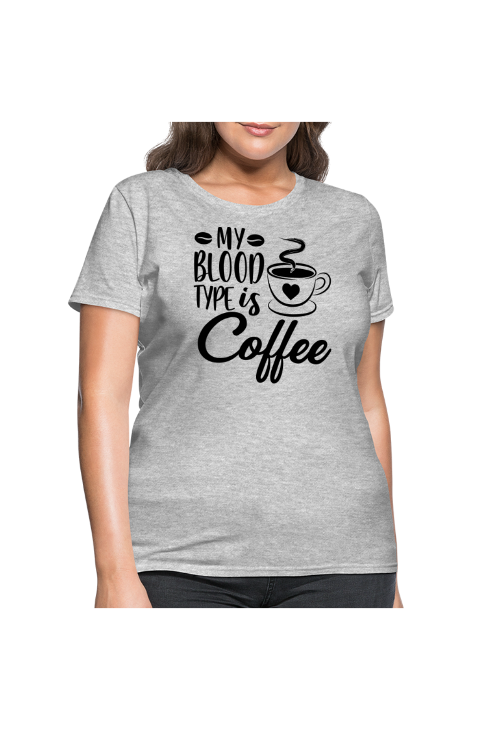 My Blood Type Is Coffee Women's Nurse T-Shirt - heather gray
